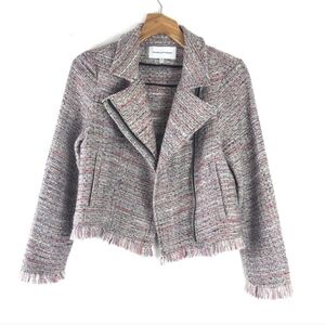Cupcakes and Cashmere Canter Tweed Moto Jacket MEDIUM